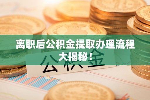 汝阳离职后公积金提取办理流程大揭秘！